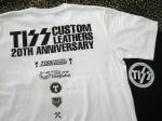 TISS CUSTOM LEATHERS 20TH ANNIVERSARY S/S T-SHIRT(WHITE)(即納品)