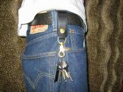 BRASS STRAP KEY HOLDER (STITCH)