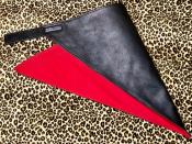 OILED SHRINK LEATHER FACE MASK (LEATHER BANDANA)