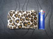  LEOPARD x DEERSKIN COIN POUCH (茶系)TALONジッパー(30%off)(即納品)