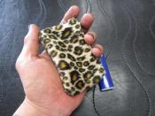  LEOPARD x DEERSKIN COIN POUCH (茶系)TALONジッパー(30%off)(即納品)