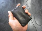 DEERSKIN COIN POUCH ヒョウ柄(茶系)YKKブラスファスナー(即納品)a