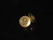 BRASS SKULL BUTTON