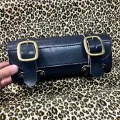 茶芯ヌメ革 TOOL BAG 縦4点留め　革2.5mm厚 (30%off)(即納品)