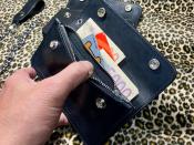 OLD SCHOOL TRUCKER(細糸)(横サイズ17cm/16.5cm)ウォレットチェーンセット / ウォレット単品(30%/25%off)(即納品)