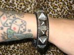 PYRAMID BRACELET (BLACKxWHITE)(50%off)
