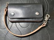 茶芯　フチ捻入りOLD SCHOOL WALLET TRUCKER(細糸 / 横16.5cmサイズ)ウォレットコードセット / ウォレット単品(30%off)(即納品)