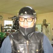 OILED SHRINK LEATHER FACE MASK (LEATHER BANDANA)