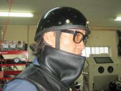 OILED SHRINK LEATHER FACE MASK (LEATHER BANDANA)