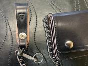 茶芯　WALLET CHAIN(細糸ステッチ)